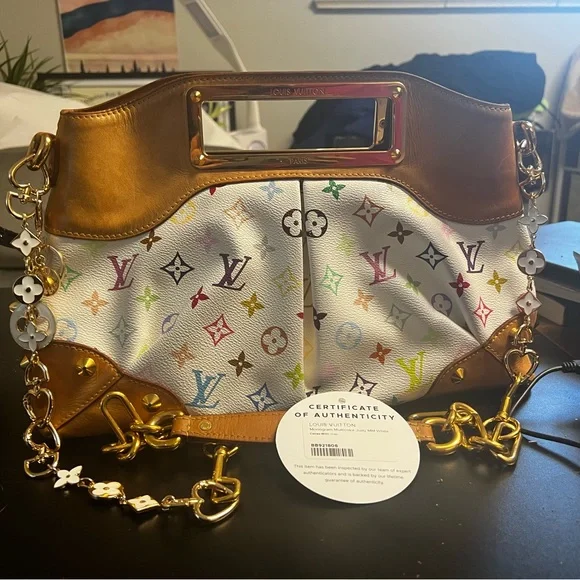 Louis Vuitton Purse White Monogram Judy Shoulder Bag - Picture 3 of 8